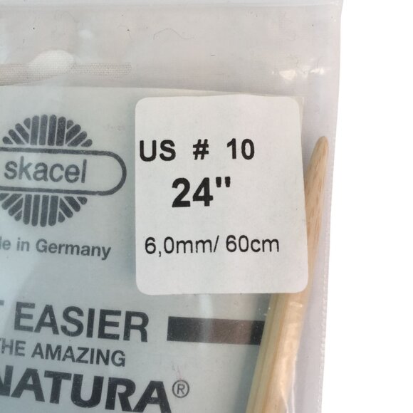 Skacel addi Natura Bamboo 24" Circular Knitting Needles US 10/6.0mm Germany - Picture 3 of 3
